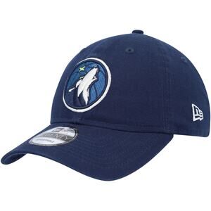 NWT New Era NBA 9TWENTY Timberwolves Navy Adjustable Hat, Unisex One Size